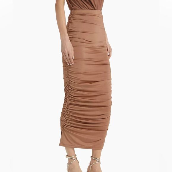 L'AGENCE Otis Pencil long skirt in ginger snap Small $325 - Picture 3 of 8
